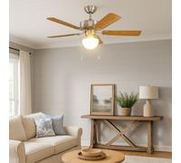 Ventilatore da Soffitto Lampada Vor-Rücklauf Pale Reversibile Interruttore [EEK: Inaditato]