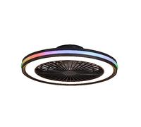Ventilatore da soffitto LED 60 W GAMER 55,6 × 14,2 cm nero con telecomando luci RGB