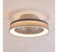 Ventilatore da soffitto LED Lindby Mace, grigio, Ø 47 cm, silenzioso, CCT LINDBY