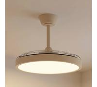 Ventilatore da soffitto LED Lindby Orasu, Ø 107 cm, beige, CCT LINDBY