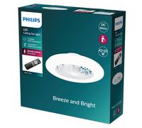 Ventilatore da soffitto LED Philips Amigo, bianco lucido, 49 cm, CCT Philips