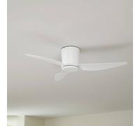 Ventilatore da soffitto Lindby Aulo, bianco, DC, silenzioso, Ø 123 cm LINDBY