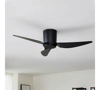 Ventilatore da soffitto Lindby Aulo, nero, DC, silenzioso, Ø 123 cm LINDBY