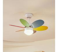 Ventilatore da soffitto Lindby con luce Litur, silenzioso, Ø 77 cm, E27 LINDBY
