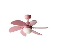 Beliani Ventilatore da soffitto moderno con telecomando e illuminazione a LED Materiale sintetico e compensato rosa