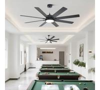 Ventilatore da soffitto moderno di grandi dimensioni con luce | For soggiorno, camera da letto, sala da pranzo, concetto aperto, cucina, isola, caffetteria, decorazioni for la casa(A)