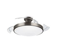 Ventilatore da soffitto PHILIPS Atlas con Plafoniera LED Integrata Nichel