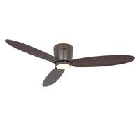 Ventilatore Da Soffitto Piano LED CasaFan 132 cm DC Bronzo, Con Telecomando