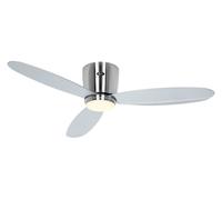 Ventilatore Da Soffitto Piatto Con LED Plano Cromo 112 Cm DC Con Telecomando