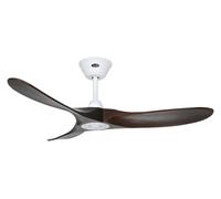 Ventilatore Da Soffitto Piccolo Eco Genuino Bianco Noce 122 CM Con Telecomando [EEK: Inaditato]