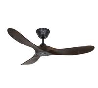 Ventilatore Da Soffitto Piccolo Eco Genuino Nero Noce 122Cm Con Telecomando [EEK: Inaditato]