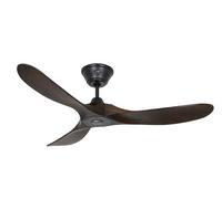 Ventilatore Da Soffitto Piccolo Eco Genuino Nero Noce 122Cm Con Telecomando [EEK: Inaditato]