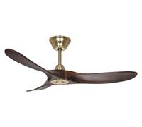 Ventilatore Da Soffitto Piccolo Eco Genuino Ottone Noce 122Cm Con Telecomando [EEK: Inaditato]