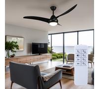 Ventilatore da Soffitto Plafoniera da Soggiorno App-Steuerung LED Telecomando [EEK: Inaditato]