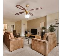 Ventilatore da Soffitto Plafoniera Lampada Sala Pranzo Nel Ritorno Vento Del [EEK: Non valutato]