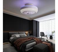 Ventilatore da Soffitto Plafoniera Lampada Sala Pranzo Radiatore Cct Timer LED D [EEK: Non valutato]