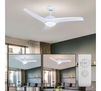 Ventilatore da Soffitto Plafoniera Lampada Soggiorno Telecomando Timer [EEK: G]