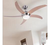 Ventilatore da Soffitto Plafoniera Lampada Soggiorno Telecomando Timer [EEK: G]