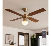 Ventilatore da Soffitto Plafoniera LED 3 Livelli Destra Linkslauf Telecomando