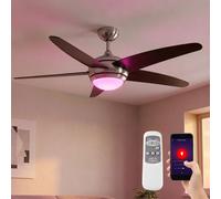 Ventilatore da Soffitto Plafoniera LED Telecomando RGB Raffreddamento Regolabile [EEK: G]