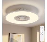 Ventilatore da Soffitto Plafoniera LED Timer Memory Notte Cct 10 Livelli Dimmer [EEK: Non valutato]