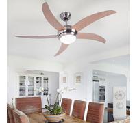 VENTILATORE A SOFFITTO CON ILLUMINAZIONE A 5 PALE VT-6053-5-LED7916 V-TAC