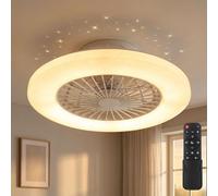 Ventilatore da Soffitto Plafoniera Regolabile Sterneneffekt Cct Timer Luce LED [EEK: Non valutato]