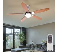 Ventilatore da Soffitto Plafoniera Telecomando Ventola da Soggiorno Vor-Rücklauf