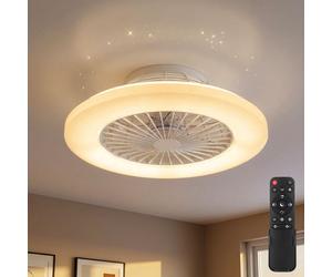 Ventilatore da Soffitto Plafoniera Ventilatorlampe LED Sterneneffekt Telecomando