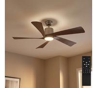 Globo Ventilatore da soffitto Modesto 132 cm con plafoniera LED dimmerabile DC telecomando Destra