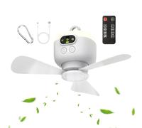 Ventilatore da soffitto portatile, senza fili, dispositivo di controllo remoto, circolatore d'aria sospeso, macchina del vento compatta per migliorare la ventilazione in gazebo, patio, camera da letto
