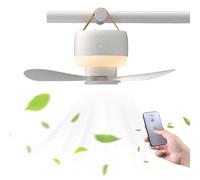 Ventilatore da soffitto portatile, ventilatore da soffitto ricaricabile | Accessori di raffreddamento silenzioso per esterno | Ventilatore da soffitto silenzioso USB esterno portatile con 3 veloce