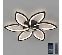 Ventilatore da soffitto regolabile con telecomando, plafoniera moderna a forma di fiore, adatto per soggiorno, camera da letto, sala da pranzo