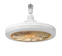 Ventilatore da soffitto regolabile E27 con telecomando, design elegante e ad alta efficienza energetica (giallo)