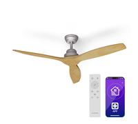 Ventilatore da soffitto Santa Elena Smart 52" 10260m³/h pale in vero legno 6 impostazioni di velocità telecomando Gestione da app