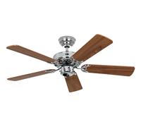 Ventilatore da Soffitto Senza Luce Ventola Cromo & Ciliegia Classic Royal 103 CM