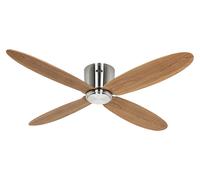 Ventilatore da Soffitto Smart Silenzioso Eco Plano Cromo Rovere 132 cm Ventil... [EEK: Non valutato]