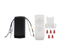 Ventilatore da Soffitto Universale Kit Telecomando con Ricevitore 4 Velocità 4 Timer, Controllo Luce RF Wireless, per Salotto Ufficio, Nero/Bianco