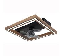 Ventilatore da soffitto Ventilatore da soffitto LED dimmerabile con telecomando, 6 impostazioni di velocità, modalità estate/inverno, 24W 1000lm bianco caldo-bianco freddo, LxH 44 x 13,5 cm