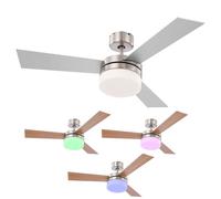 Ventilatore da Soffitto Plafoniera Cambiacolore App Ventola Google RGB LED Smart