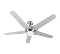 Ventilatore da soffitto ventilatore soggiorno lampada ventilatori ventilatore cucina, telecomando 3 livelli avanti/ritorno, vetro bianco opalino, LED 20W 1100Lm bianco caldo, DxH 137x37,2cm