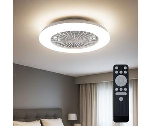 Ventilatore da Soffitto Ventilatorlampe Plafoniera LED Telecomando Vor-Rücklauf [EEK: Non valutato]