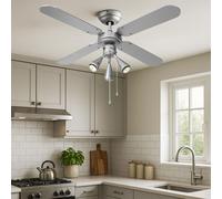 Ventilatore da Soffitto Ventilatorleuchte Interruttore LED Pale Reversibile [EEK: Inaditato]