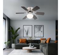 Ventilatore da Soffitto Ventilatorleuchte Lampada LED RGB Telecomando Regolabile [EEK: F]