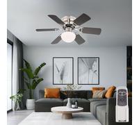 Ventilatore da Soffitto Ventilatorleuchte Lampada LED RGB Telecomando Regolabile [EEK: F]