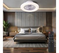 Ventilatore da Soffitto Ventilatorleuchte Lampada Telecomando LED Cct Regolabile [EEK: F]