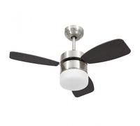 Ventilatore da soffitto VidaXL con luce e controllo 39W Marrone scuro