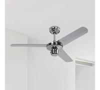 Ventilatore da soffitto Westinghouse Industrial cromato, silenzioso, 122 cm Westinghouse