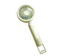 Ventilatore da Tavolo 17cm con Motore Brushless(Light Green) | Ricarica USB, luce notte morbida, 3 regolabili, design compatto, uso interno ed esterno