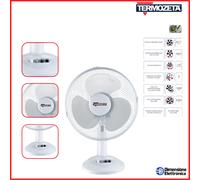 Termozeta Ventilatore Da Tavolo 40cm 3 Pale Bianco/Grigio